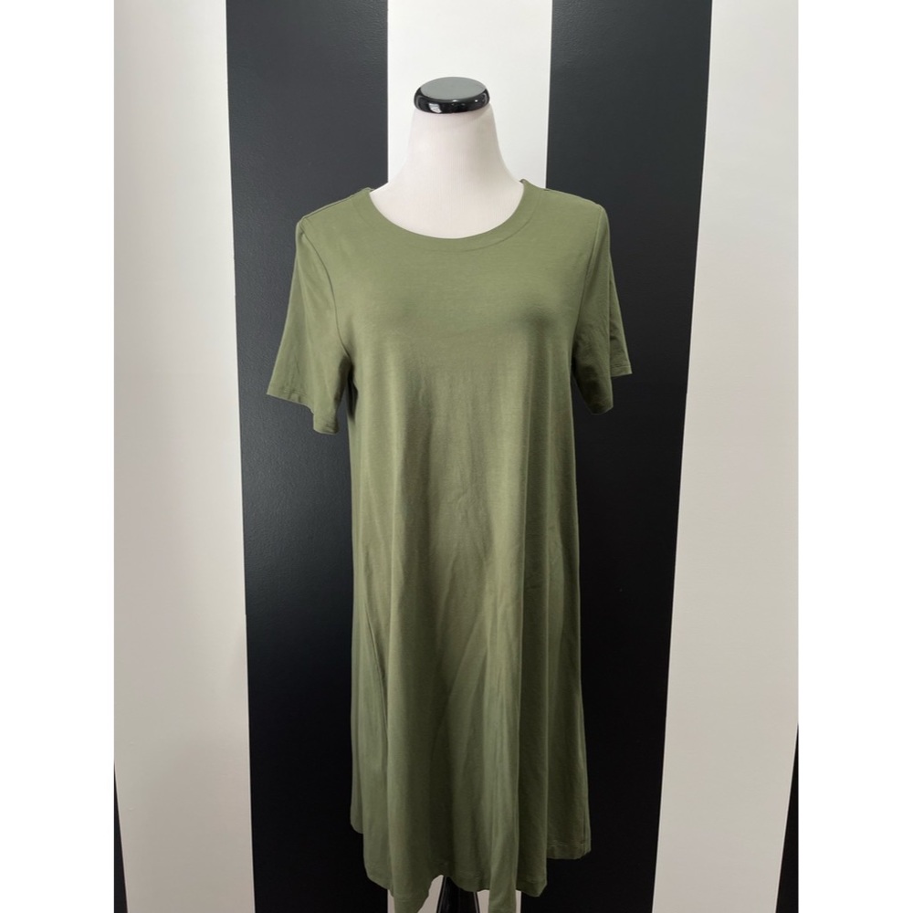 Loft Green Midi T-Shirt Dress NWOT
